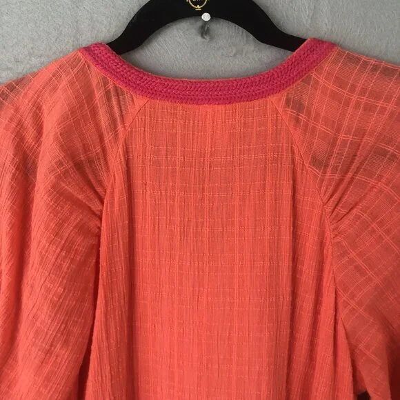 Uncle Frank Dress Womens XS Orange Pink Many Medallions Boho Embroidered NWT - Picture 15 of 16